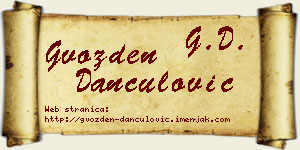 Gvozden Dančulović vizit kartica